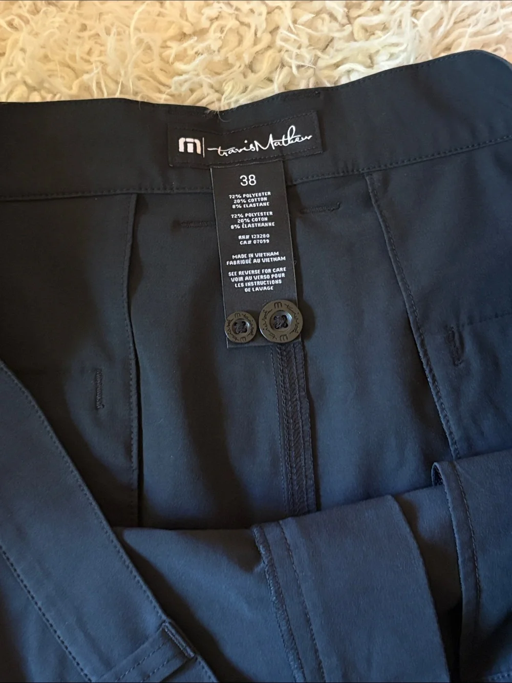 Travis Mathew Black Flat Front Performance Shorts